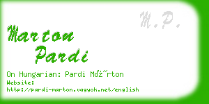 marton pardi business card